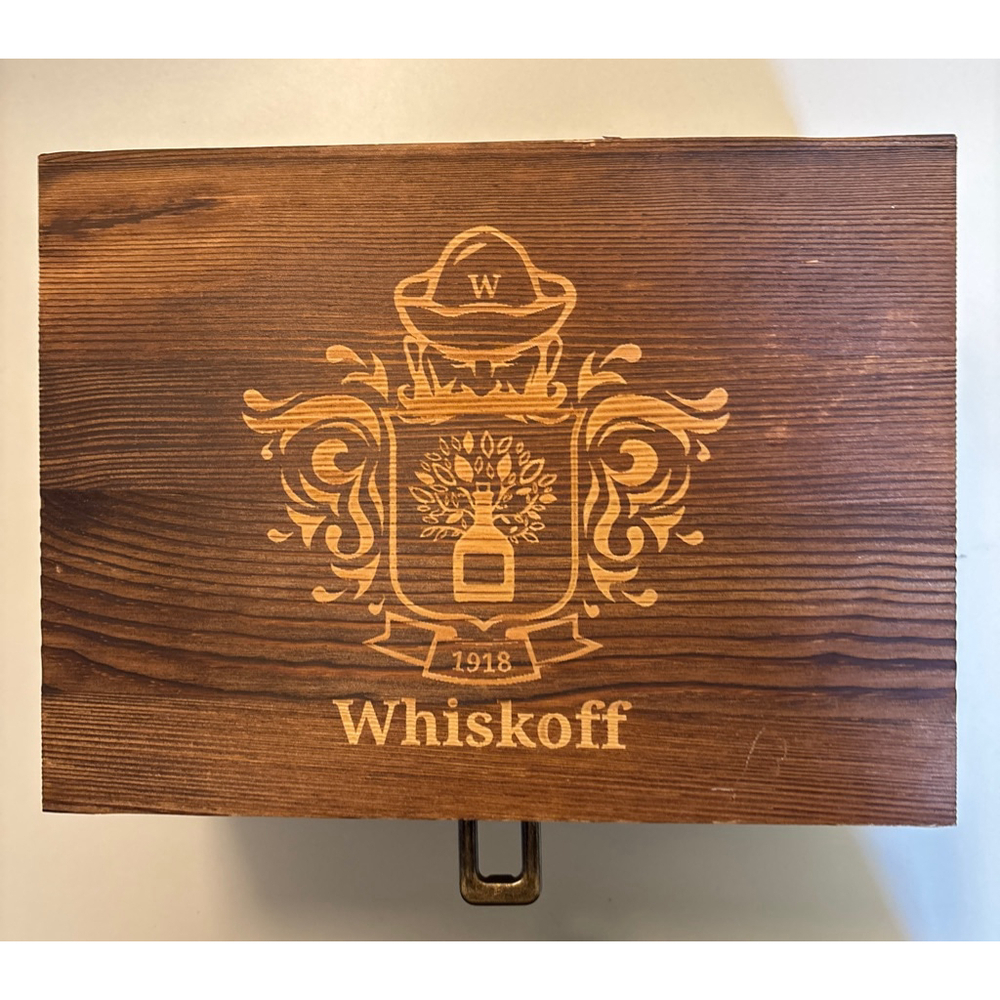 Whiskoff Box Set of Rocks Glasses with Whiskey Stones and Tongs - Brand New